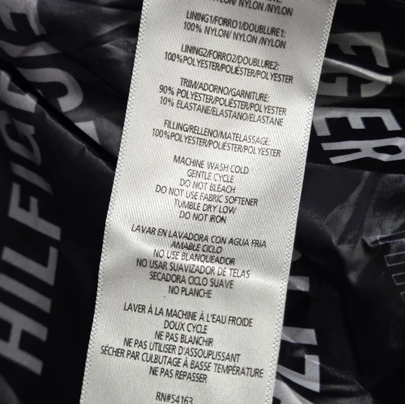 Tommy Hilfiger Green Hooded Puffer Jacket Sz Large - Picture 16 of 16